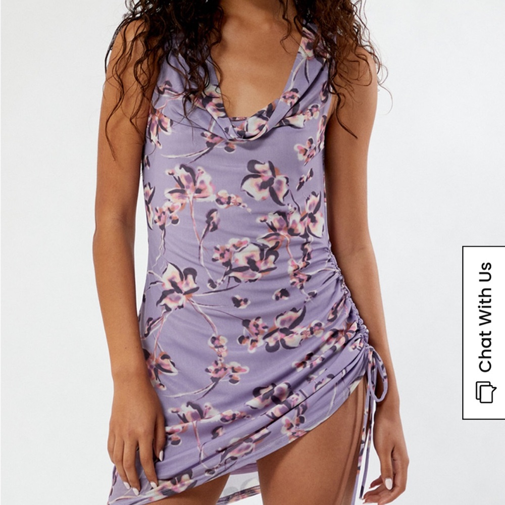 LA Hearts Mesh Cinch Mini Dress